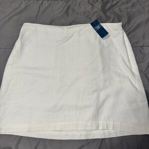 Abercrombie White Linen Skirt